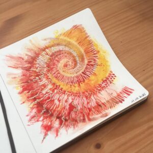 Spirale organique à la peinture - intuition et concentration